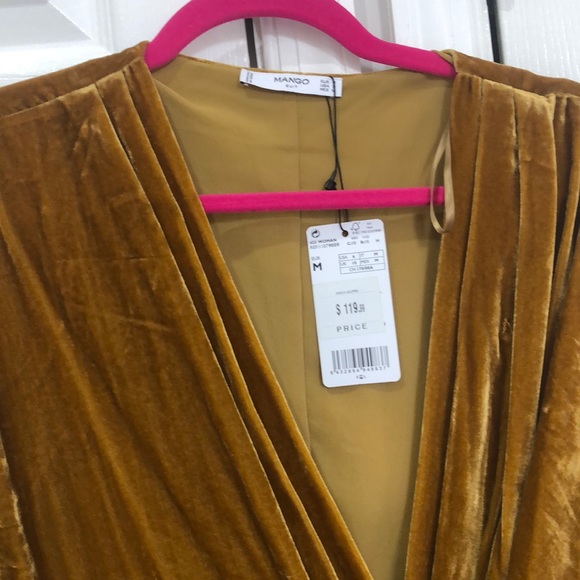 Mango | Velvet wrap dress | Midi - Picture 3 of 3